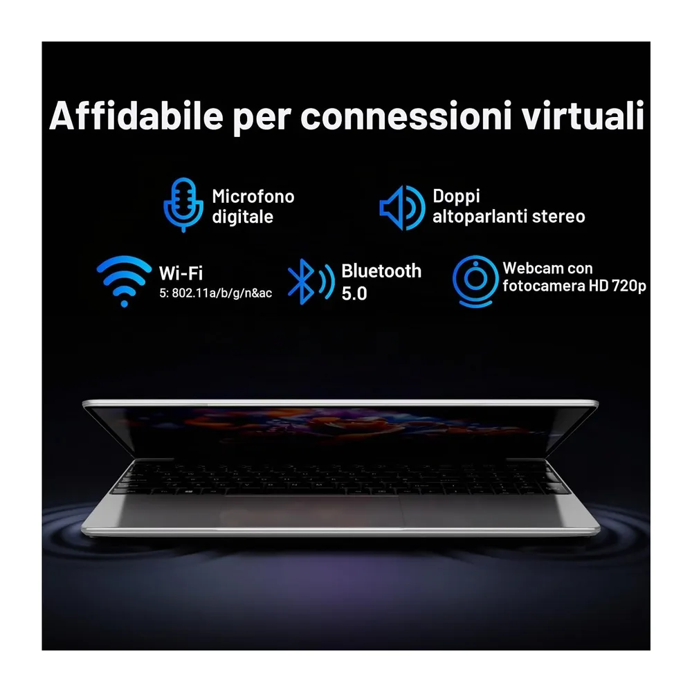 PC Portatile 15.6 Pollici, 16GB DDR4 512GB SSD(1TB Estensione), N95 CPU (Fino a 3,4GHz), 1920 * 1080FHD, — 6
