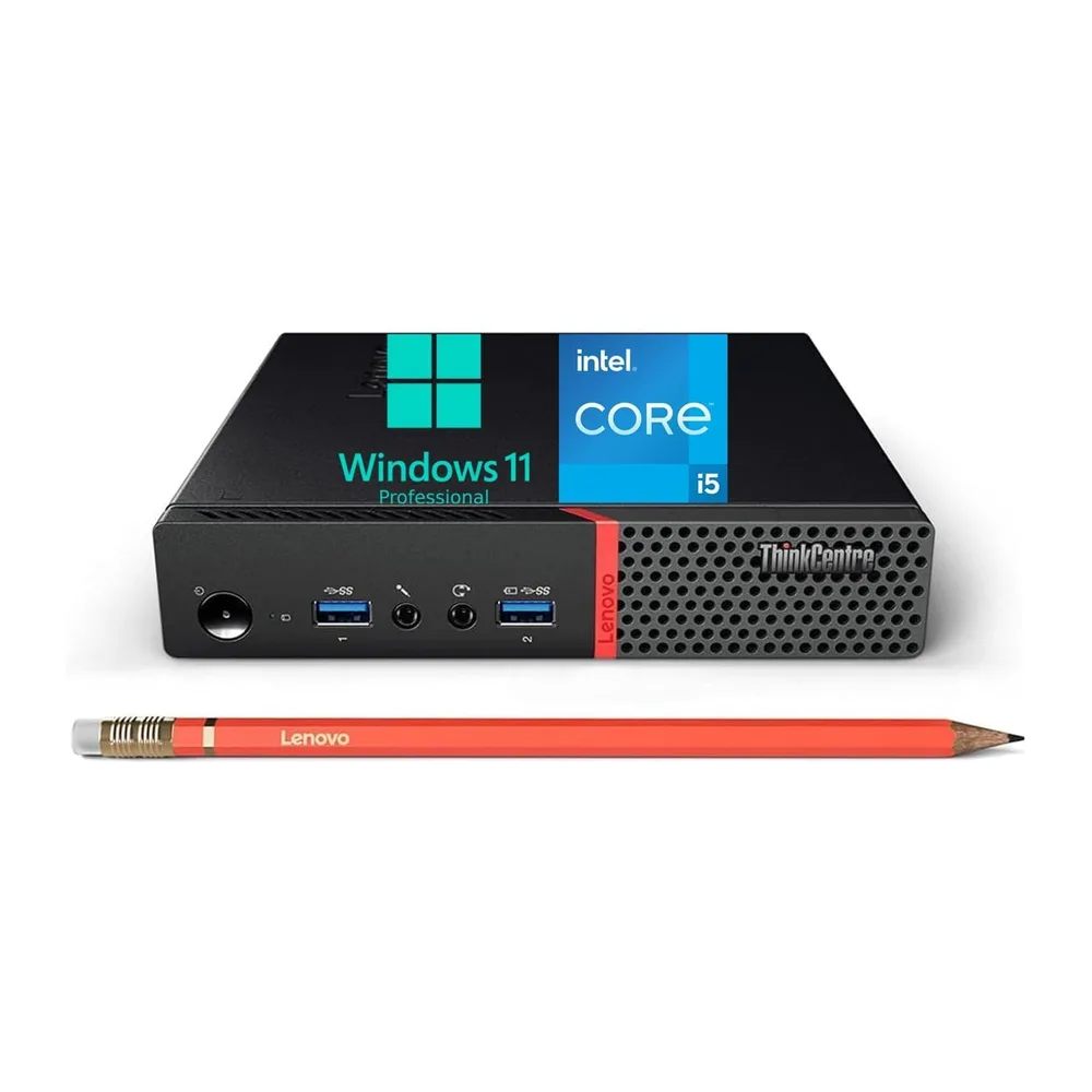 Lenovo ThinkCentre M700 Mini Desktop PC, Intel Core i5-6400T, 8 GB RAM, 256 GB SSD, Tastiera QWERTY