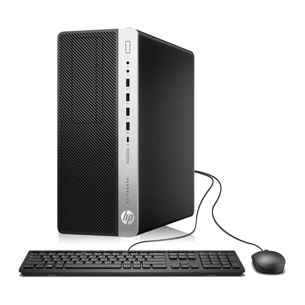 HP EliteDesk 800 G4 MT, Tower PC Desktop, Intel Core i7-8700T, 16 GB RAM, 512 GB SSD, WiFi, Bluetooth,
