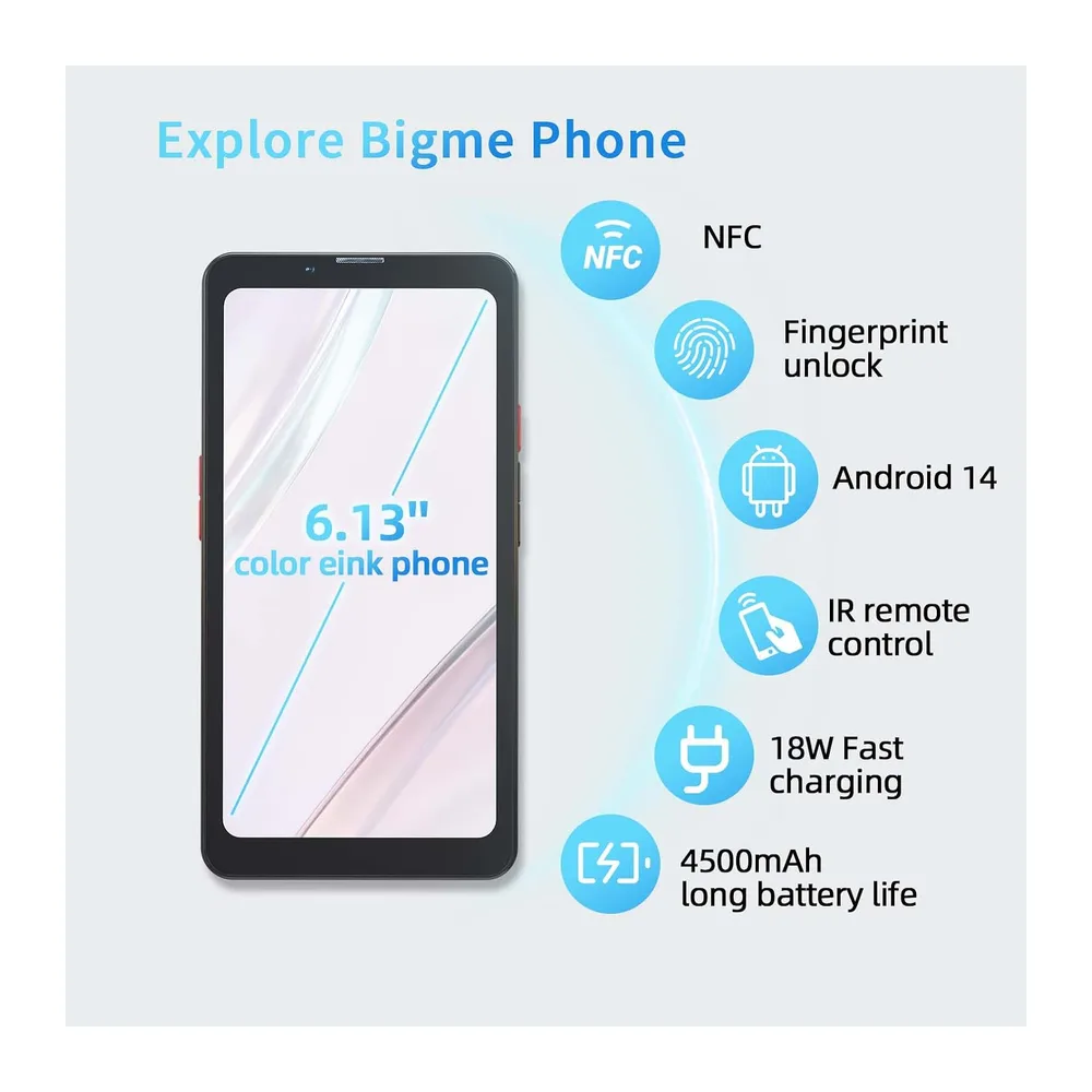 Bigme HiBreak Pro Color 6,13" ePaper E-Ink Smartphone con Sblocco delle impronte digitali — 5