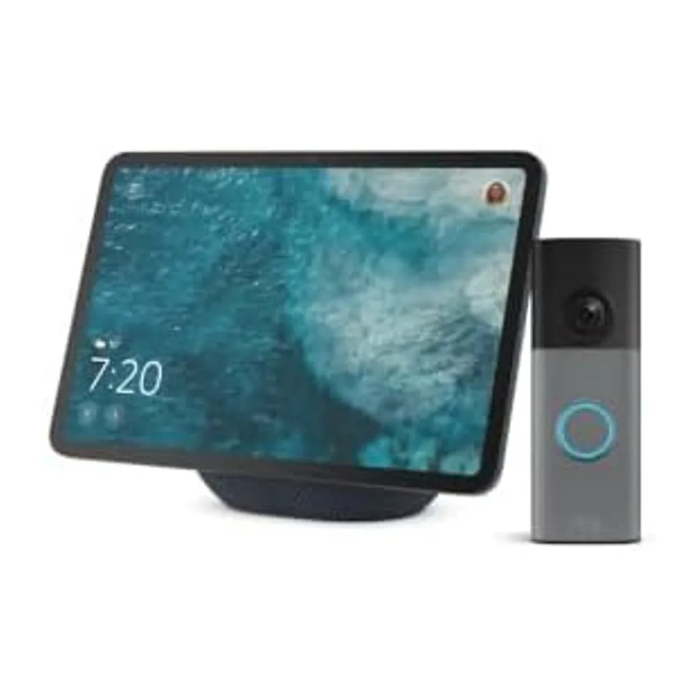 Amazon Echo Show 11 (ultimo modello), Grafite + Ring Videocitofono a batteria (ultimo modello) | Vedi i