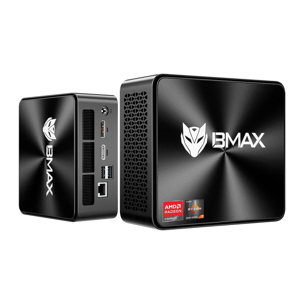 BMAX Mini PC Ryzen 7 8745HS(8C/16T, Max 4,9 GHz),16GB DDR5, 512GB NVMe SSD