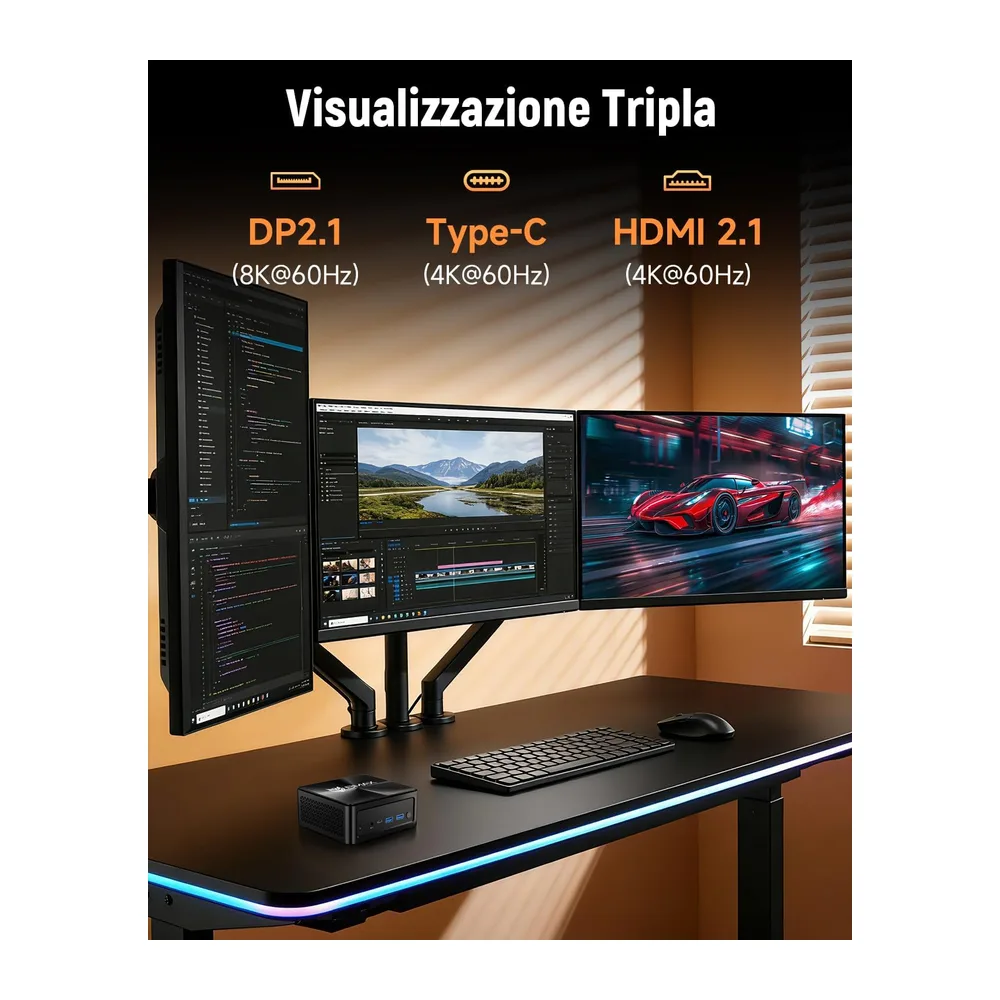 BMAX Mini PC Ryzen 7 8745HS(8C/16T, Max 4,9 GHz),16GB DDR5, 512GB NVMe SSD — 4