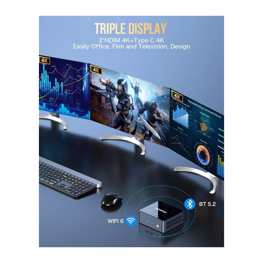 GMKtec Mini PC Intel Core i7-1185G7 (fino a 4.8GHz) — 2