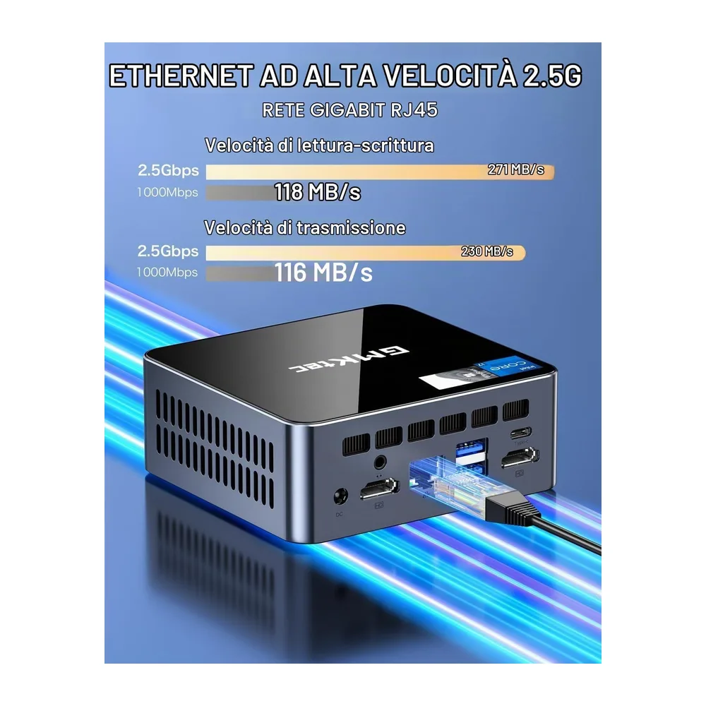 GMKtec Mini PC Intel Core i7-1185G7 (fino a 4.8GHz) — 3