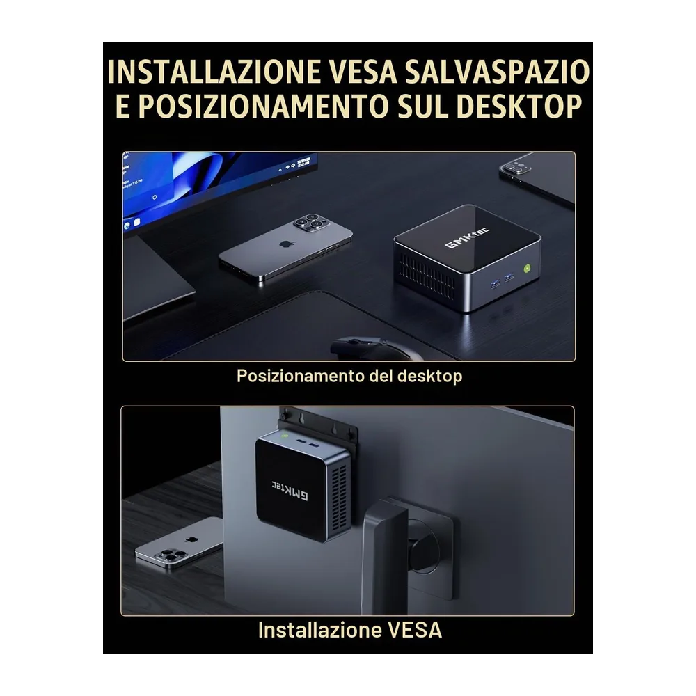 GMKtec Mini PC Intel Core i7-1185G7 (fino a 4.8GHz) — 5