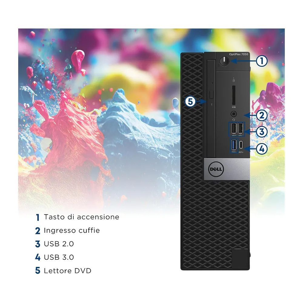 Dell OptiPlex 7050 SFF Desktop PC | Intel i7‑7700 | 8GB RAM | SSD 256GB | HDMI & DisplayPort | Windows 11 Pro — 4
