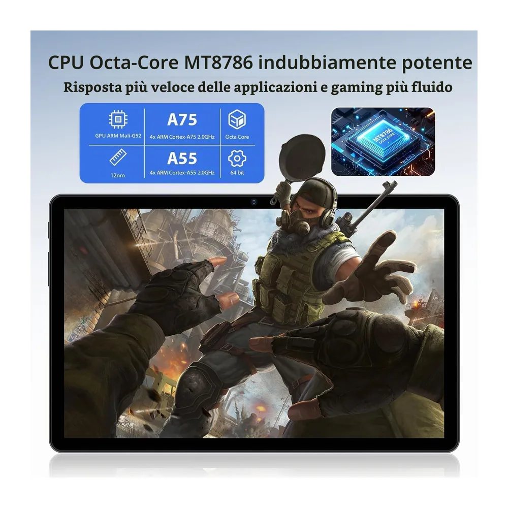Android 15 Tablet 11 Pollici, 2K Tablet con Tastiera e Mouse, 36GB RAM + 512GB ROM + TF 2TB, 4G LTE SIM + 5G — 2
