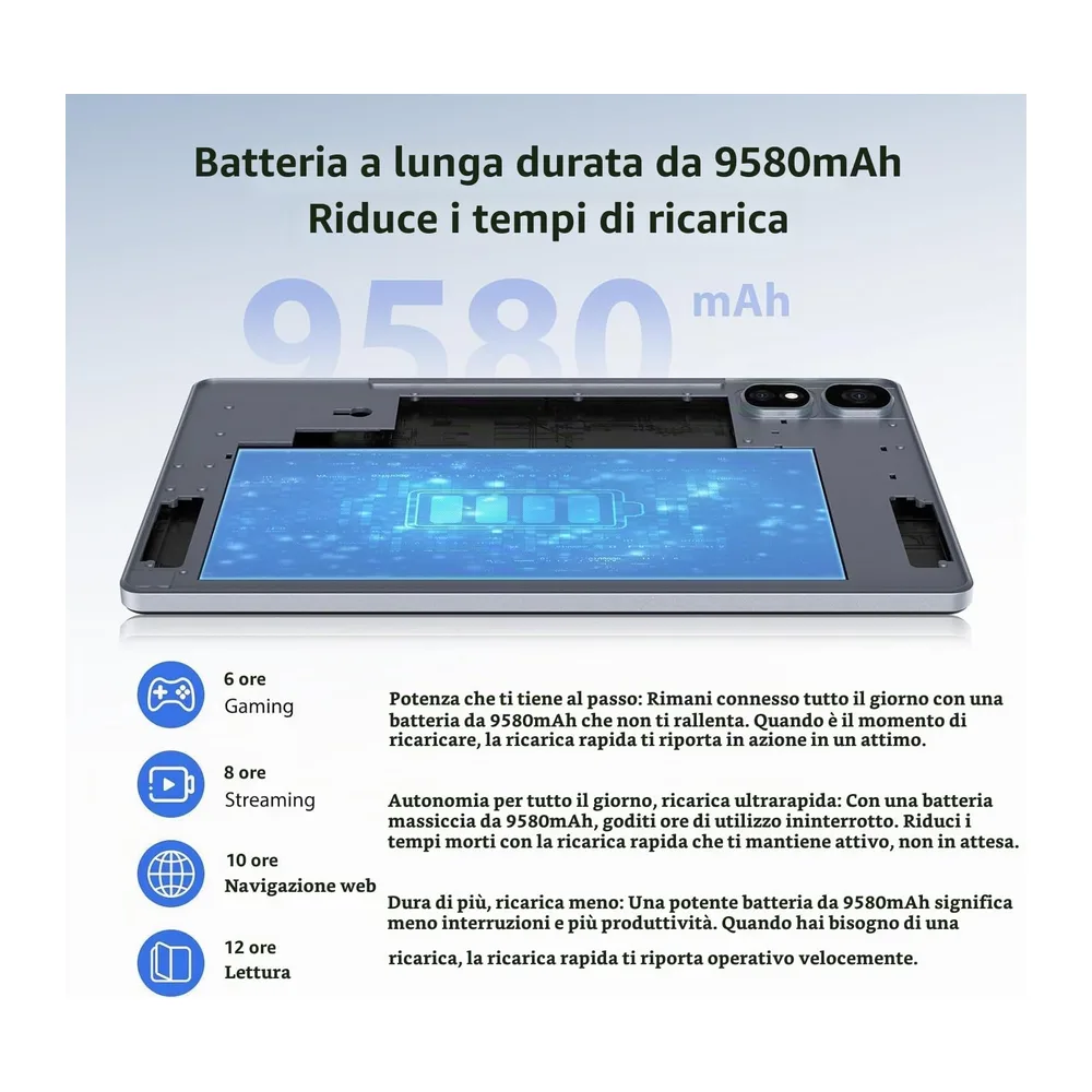 Android 15 Tablet 11 Pollici, 2K Tablet con Tastiera e Mouse, 36GB RAM + 512GB ROM + TF 2TB, 4G LTE SIM + 5G — 4