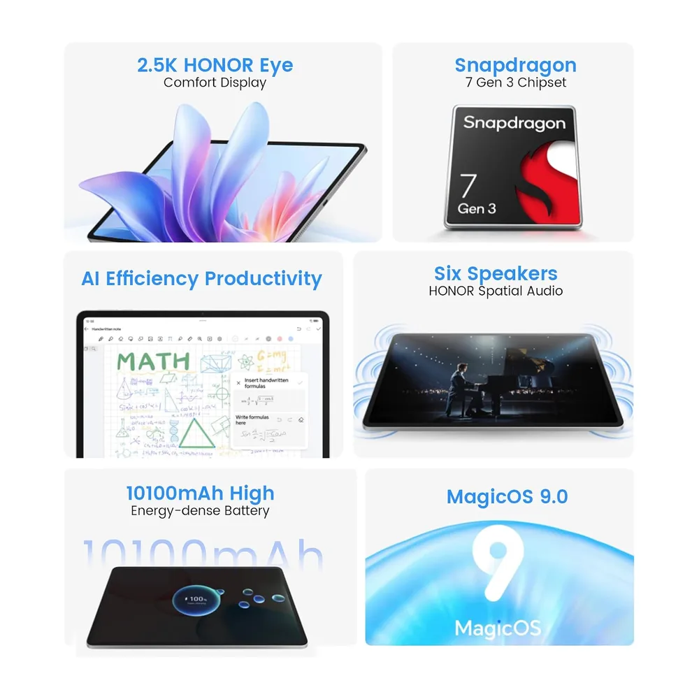 HONOR Pad 10 Tablet, 8+256GB, Wi-Fi. Caricabatterie non incluso. (Grigio) — 3