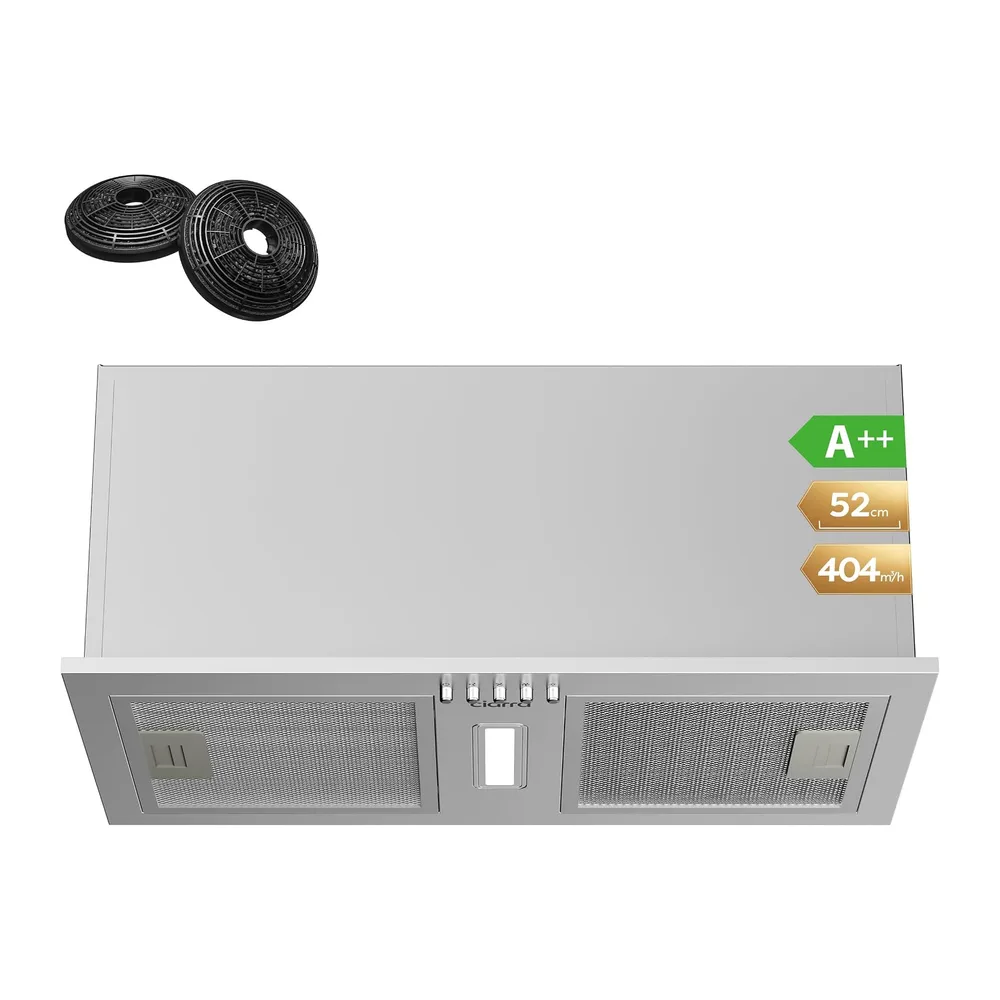 CIARRA Cappa Aspirante Incasso 52cm,A++,404 m³/h,CBCS5937A [Classe di efficienza energetica A++]