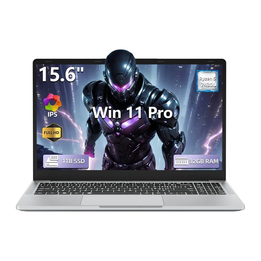 PC Portatile 15,6 Pollici Con Ryzen 5 7430U (4.3GHz) Processore