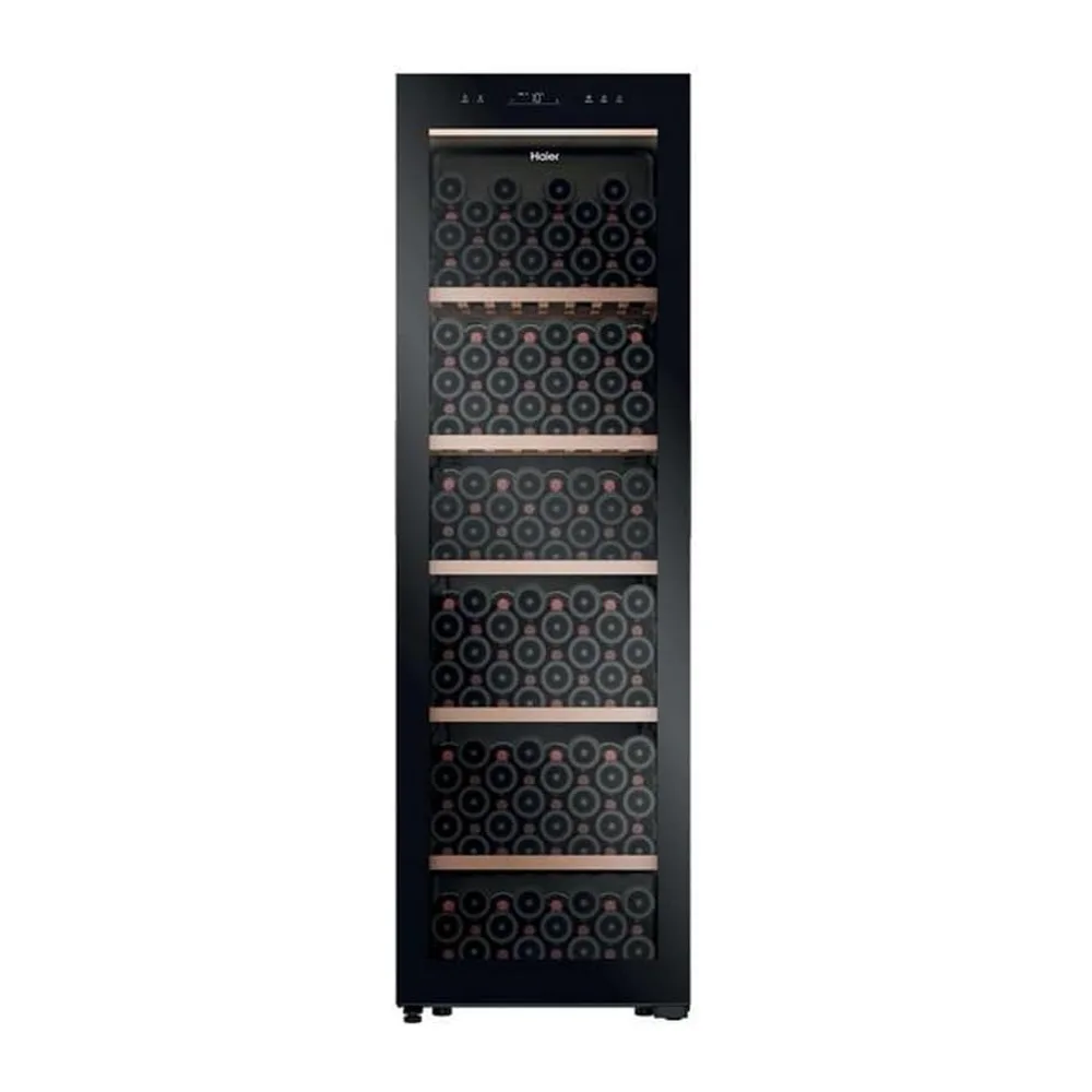 Haier HWS205GGEH1 - Cantinetta Vino 205 Bottiglie, Classe G - Ripiani in Legno, Temperatura 5-20 °C, Wifi,