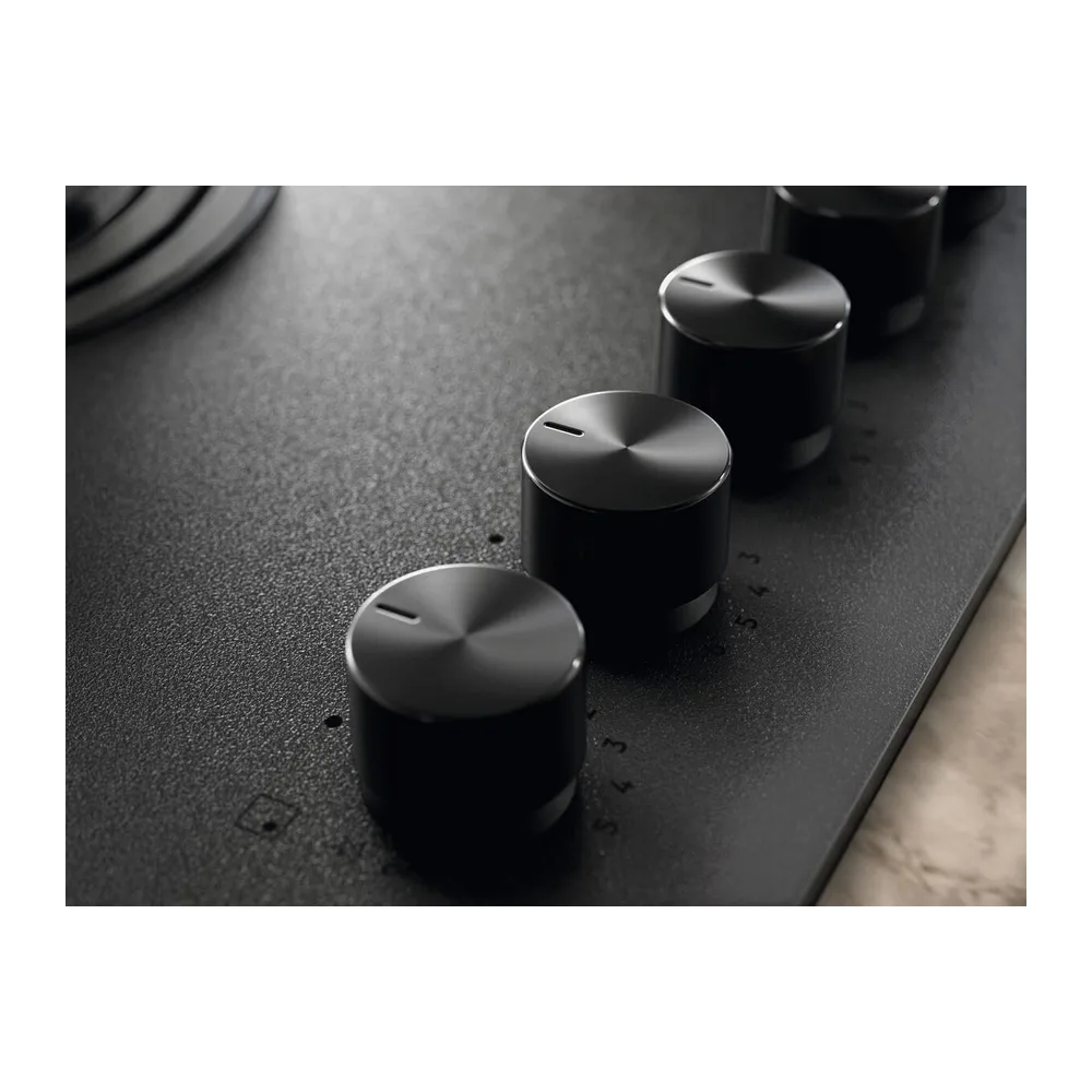 KGG753723L - Piano Cottura 5 Fuochi Gas 75 cm in Vetro Nero — 5