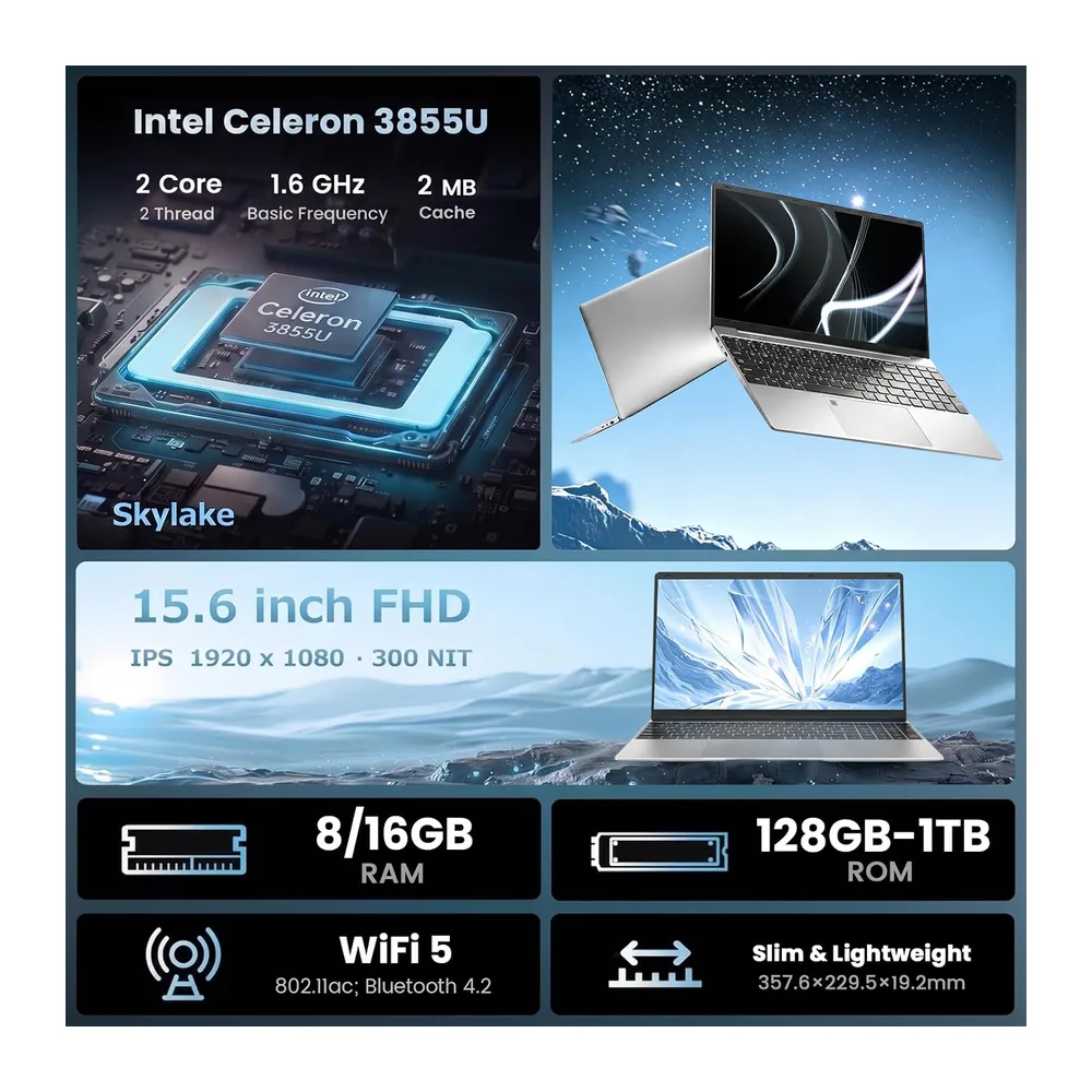 Kayoote 15.6" Computer Portatile Win 11 Pro — 3