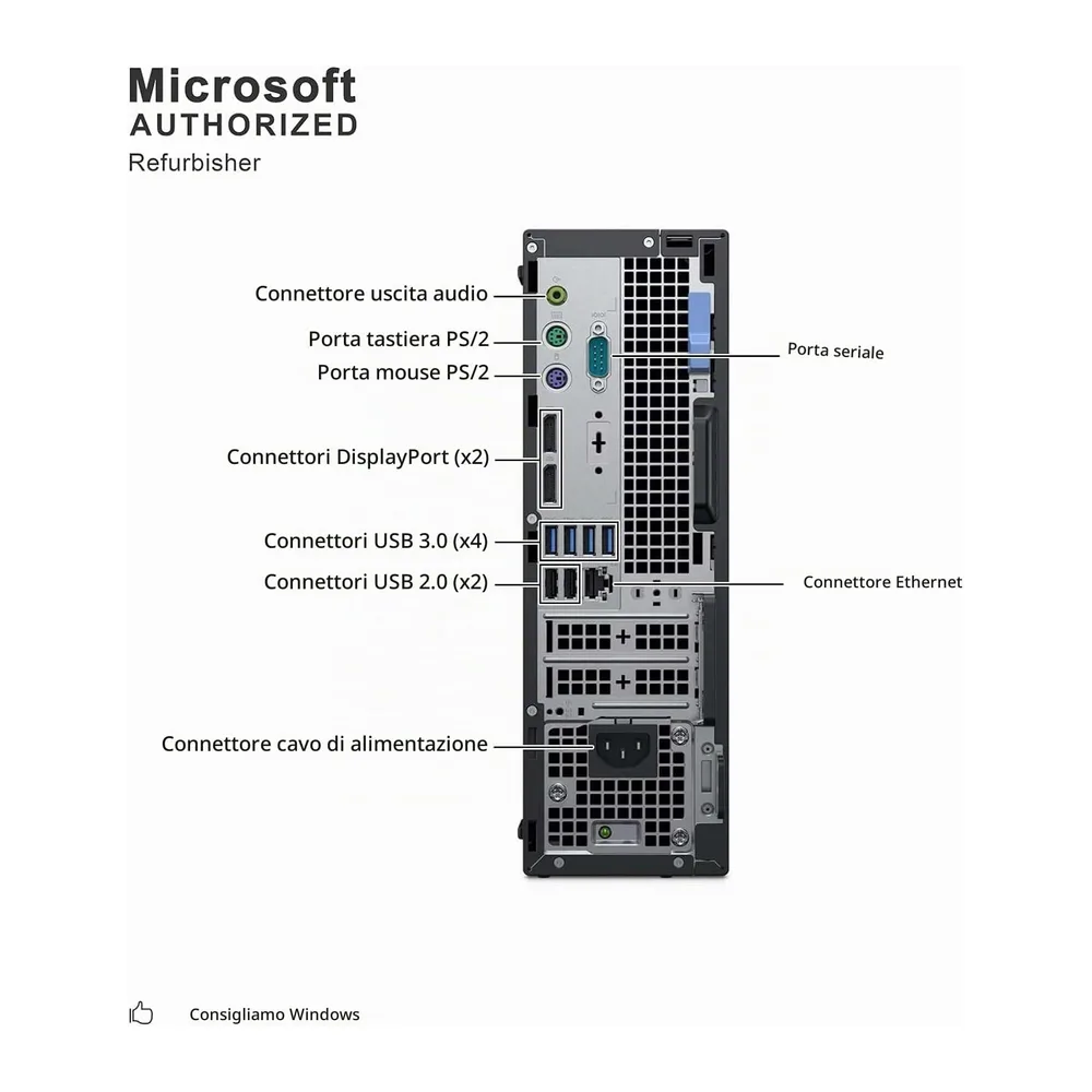Dell Optiplex 7070 SFF Desktop Computer PC i7-9700 16gb ram(Renewed) — 3
