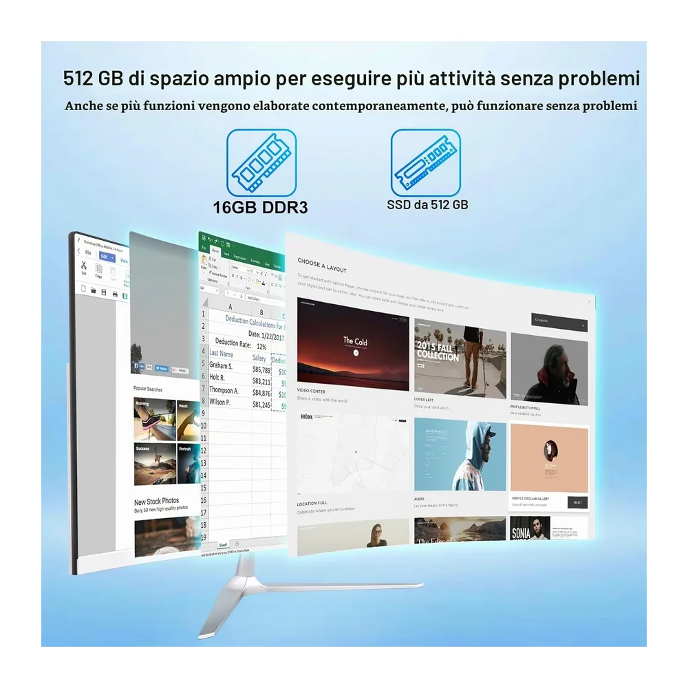 PC All-in-One 23.8 Pollici Curvo progettato per l'ufficio e l'istruzione — 4
