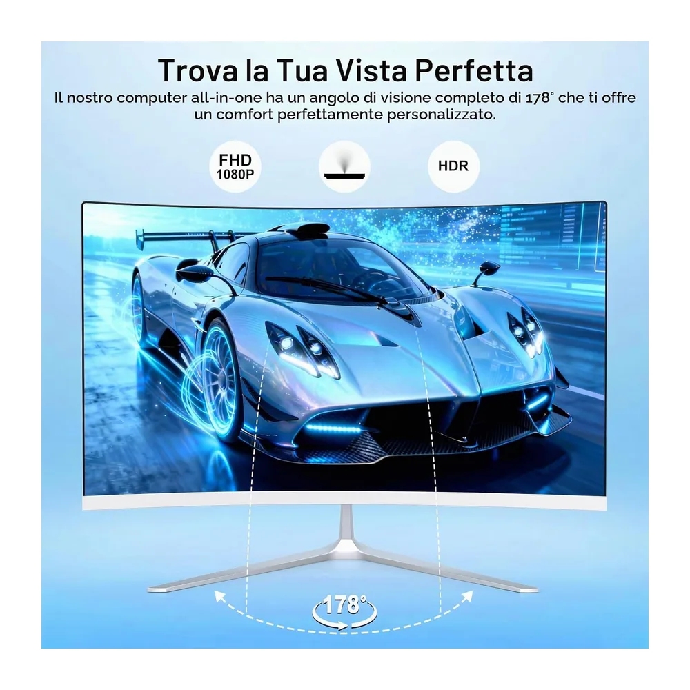 PC All-in-One 23.8 Pollici Curvo progettato per l'ufficio e l'istruzione — 6