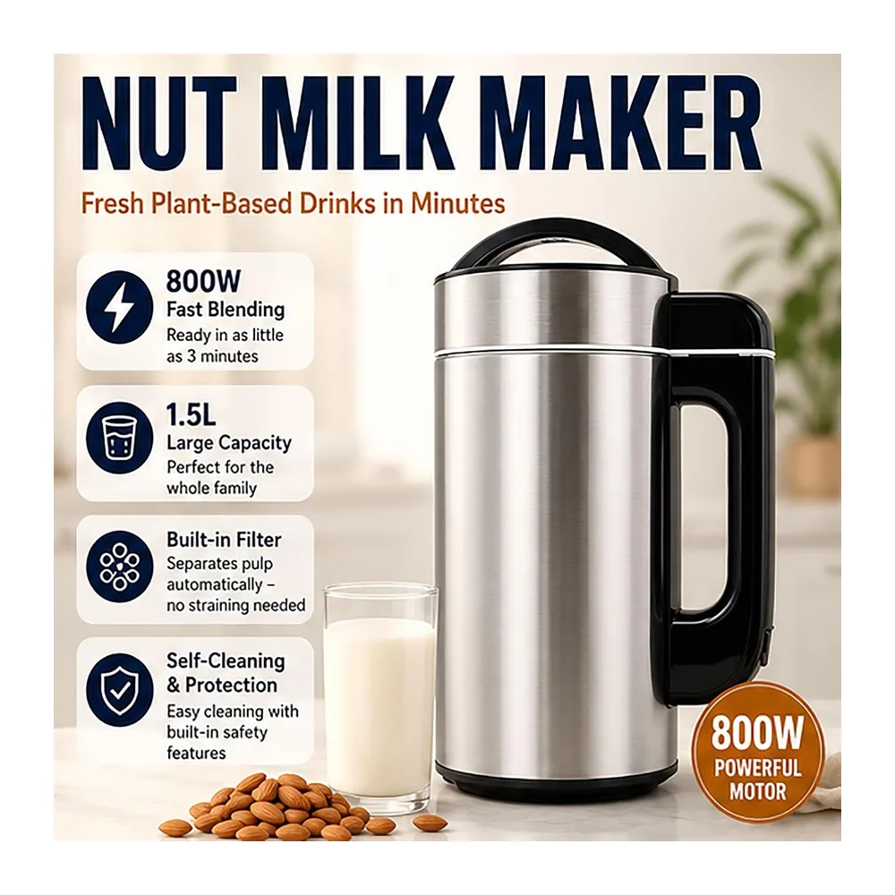Macchina per latte di noci da 1,5 litri, 7 programmi, filtro integrato — 2
