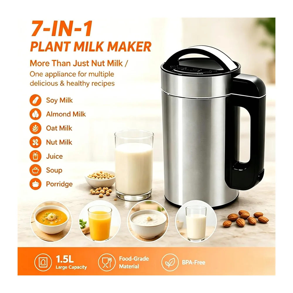 Macchina per latte di noci da 1,5 litri, 7 programmi, filtro integrato — 3