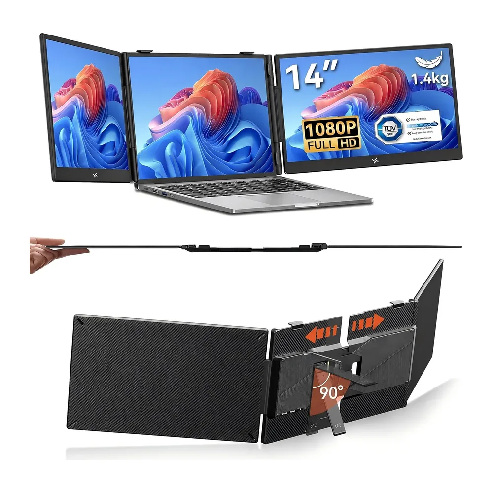 PX5 Pro Triplo Monitor Portatile per Laptop 14" FHD IPS 300 nit