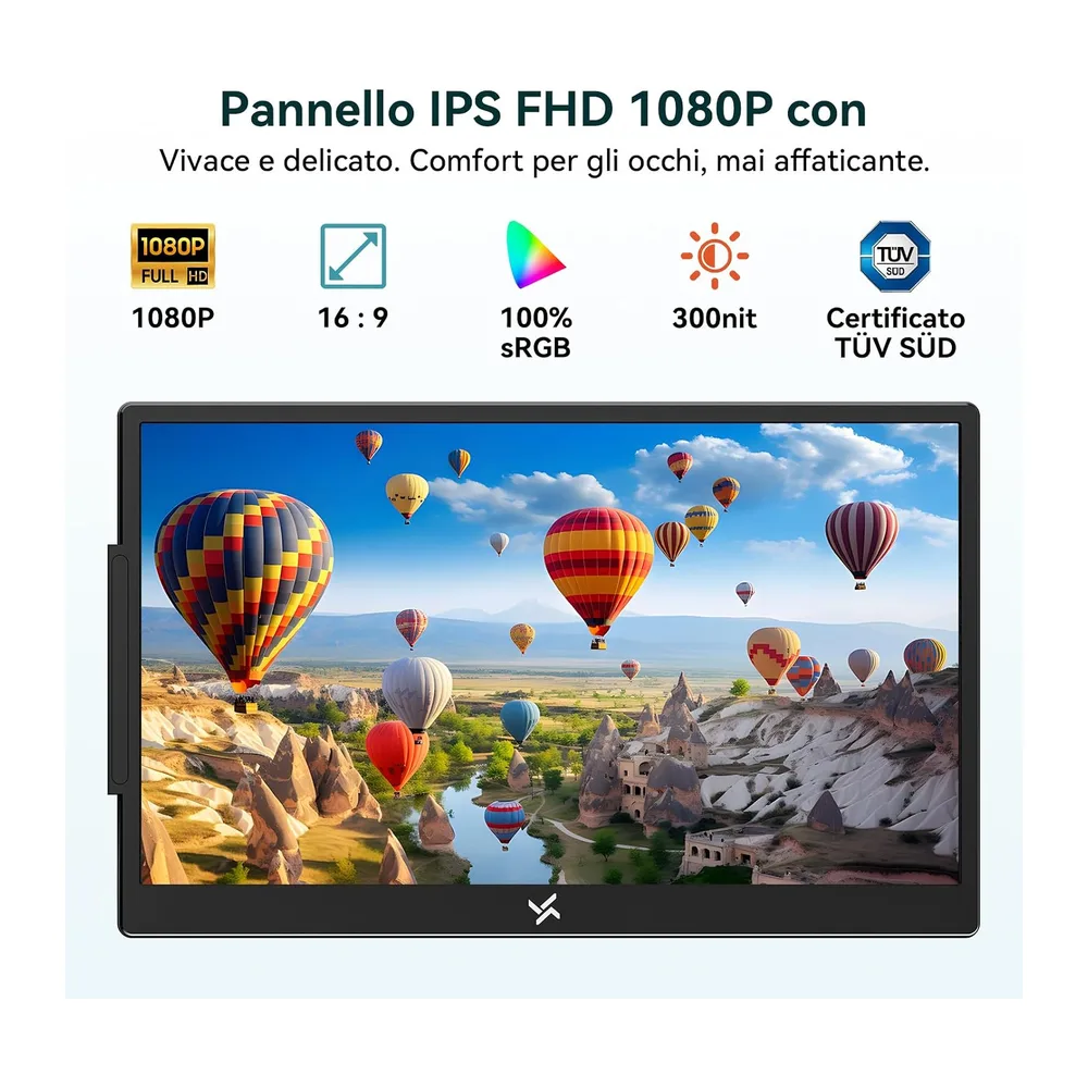 PX5 Pro Triplo Monitor Portatile per Laptop 14" FHD IPS 300 nit — 3