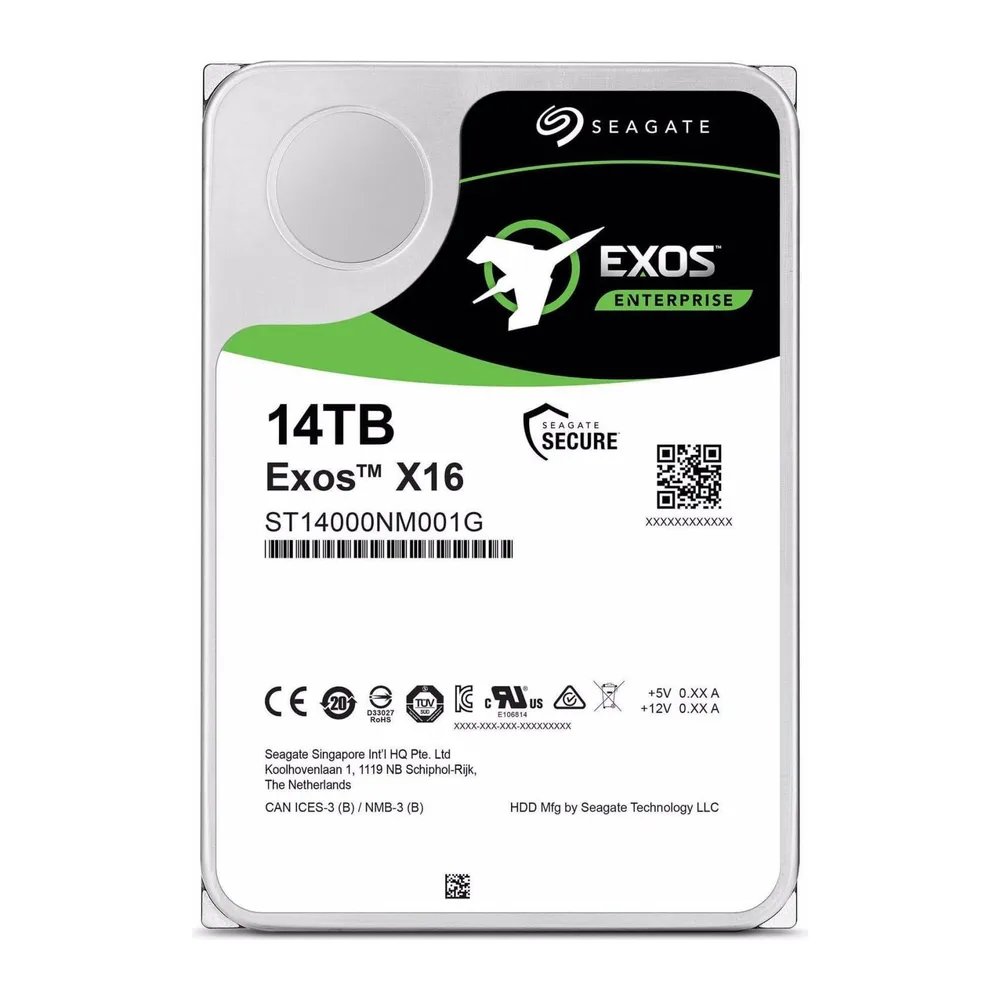 Seagate Exos X16 14TB - Disco rigido per server 3,5 pollici SATA