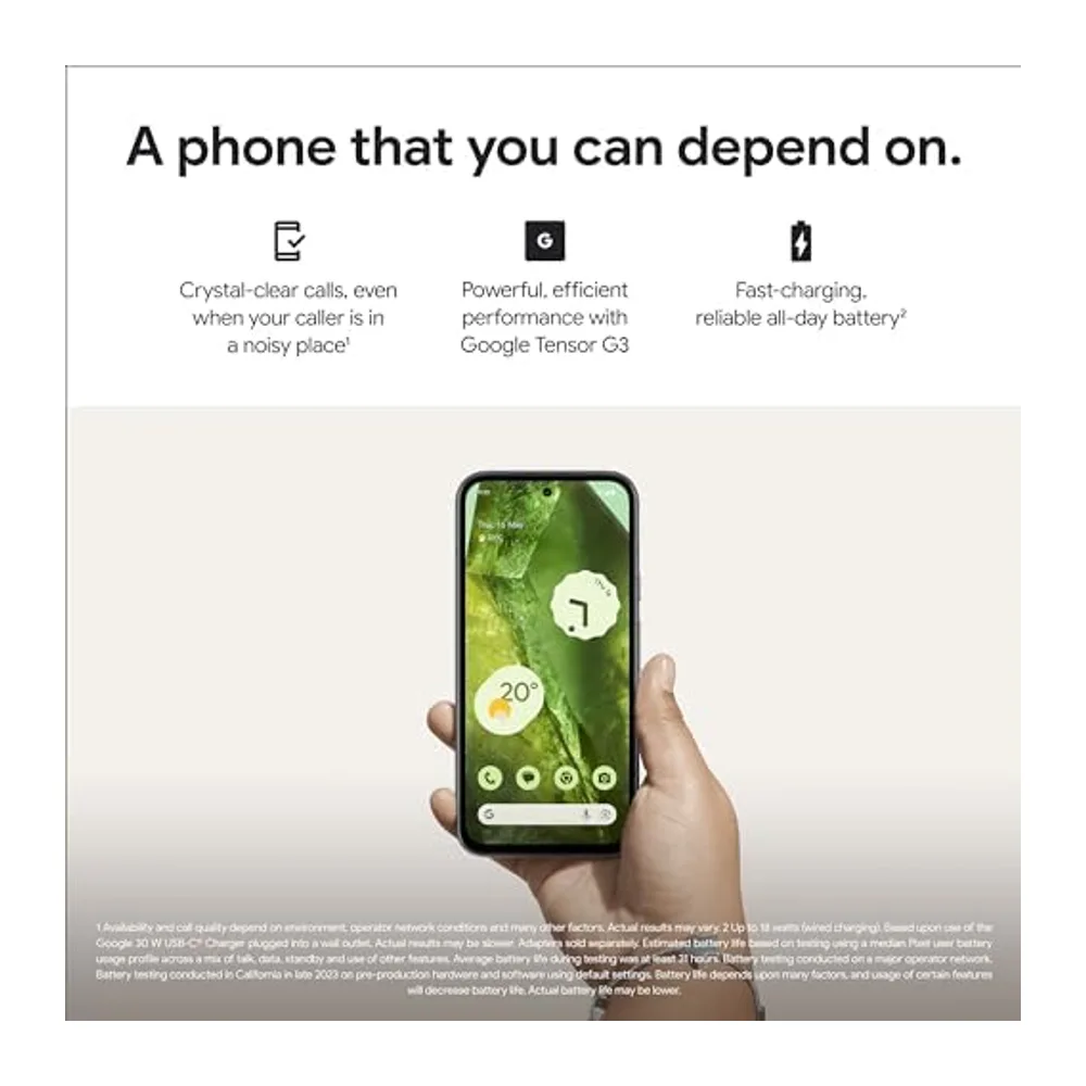 Google Pixel 8a: Android-Smartphone ohne SIM-Lock mit fortschrittlicher Pixel-Kamera, Langer Akkulaufzeit und leistungss