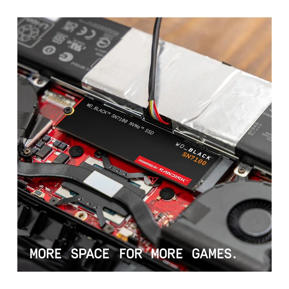 WD_BLACK SN7100 NVMe SSD 2 To (Jusqu'à 7250Mo/s/6900Mo/s en lecture/ écriture, M.2 2280, PCIe Gen4, Next Gen TLC 3D NAND