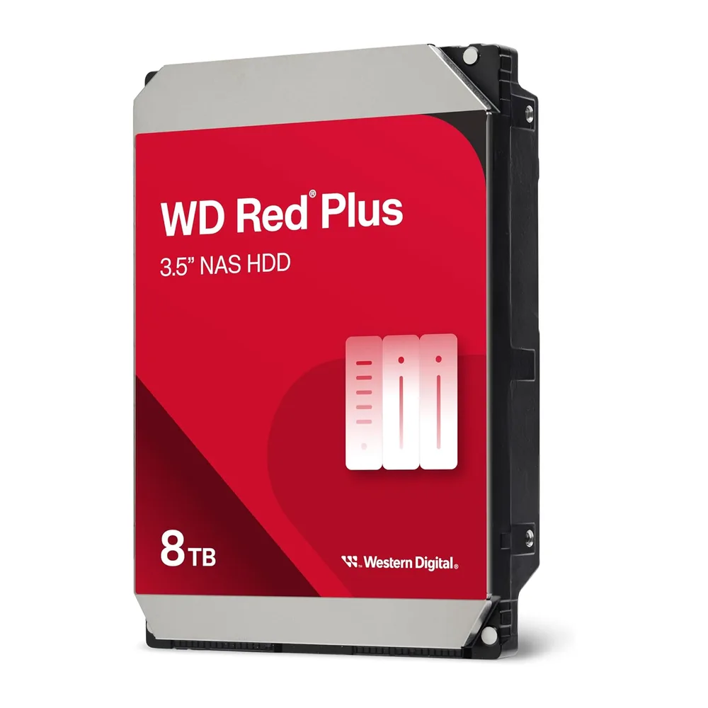 WD Red Plus 8 TB NAS Disco Rigido Interno 3,5 pollici, SATA 6 Gb/s, Cache 256 MB