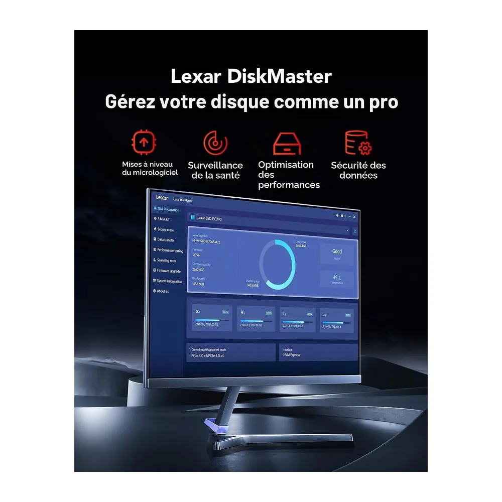 Lexar EQ790 - SSD interno M.2 NVMe da 2 TB con dissipatore termico