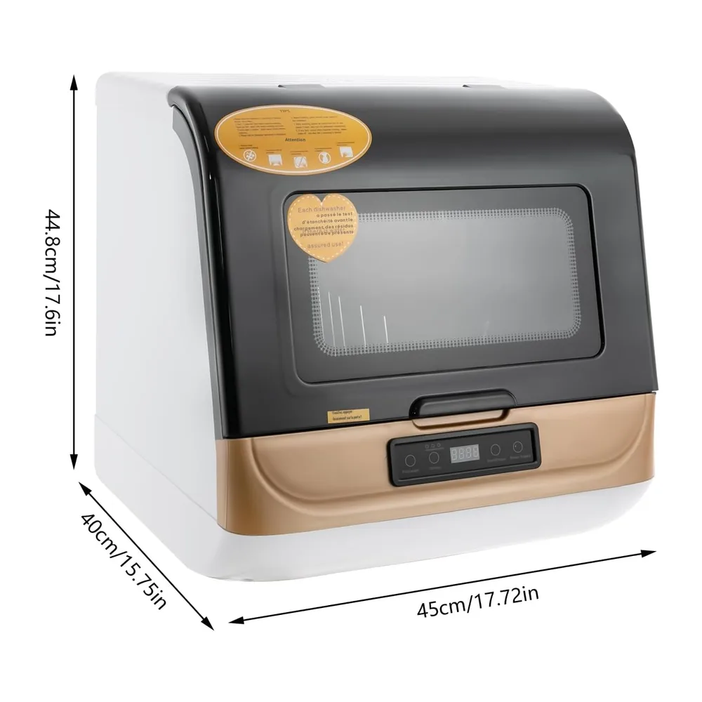 Krylen mini lavastoviglie compatta da banco, lavaggio a 360°